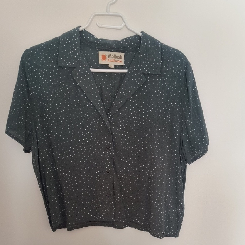 Mollusk Women's Black Button Down Shirt